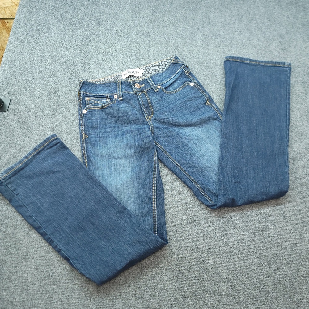 Ariat REAL Denim Rosa Boot Cut Jeans Womens 28R Medium Wash Blue AW6073C
